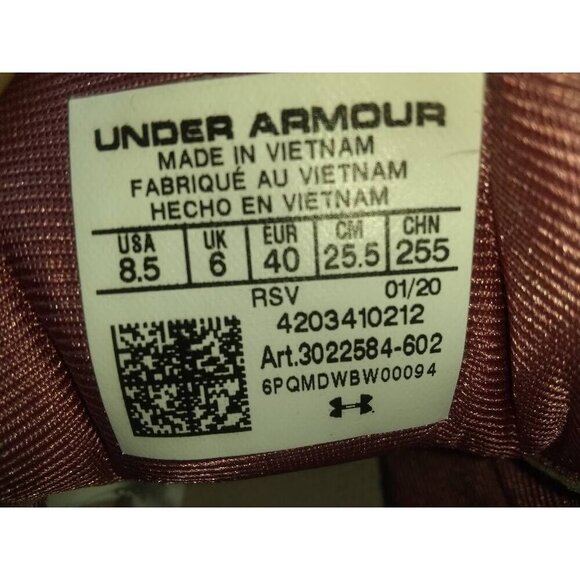 Under Armour Womens Charged Breathe Lace Sneakers Shoes Pink 3022584-602 8.5 M - Picture 5 of 8